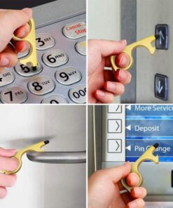 Bezdotykowe narzędzia do otwierania drzwi z brelokiem do kluczy