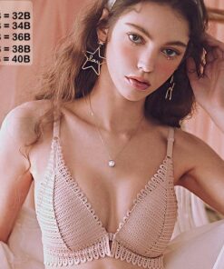 Oddychający koronkowy biustonosz LaxChic z zapięciem z przodu