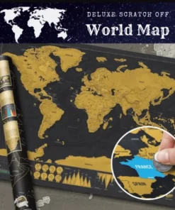 Mapa świata do zdrapania w wersji Deluxe