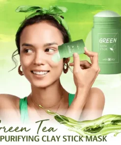 Zielona maska ​​​​w sztyfcie