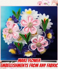 Szablon kwiatu Kanzashi DIY