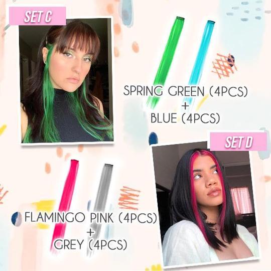 Zestaw kolorowych doczepek do włosów Hairdrobe - Image 7