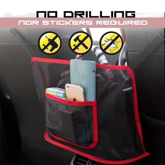 Kieszonkowy uchwyt siatkowy do fotelika samochodowego - Image 2