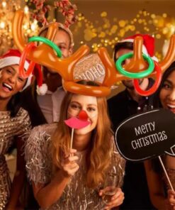 Świąteczna gra polegająca na rzucaniu rogiem renifera