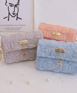 Zestaw do samodzielnego montażu torebki z szyfonowej wstążki w kwiaty